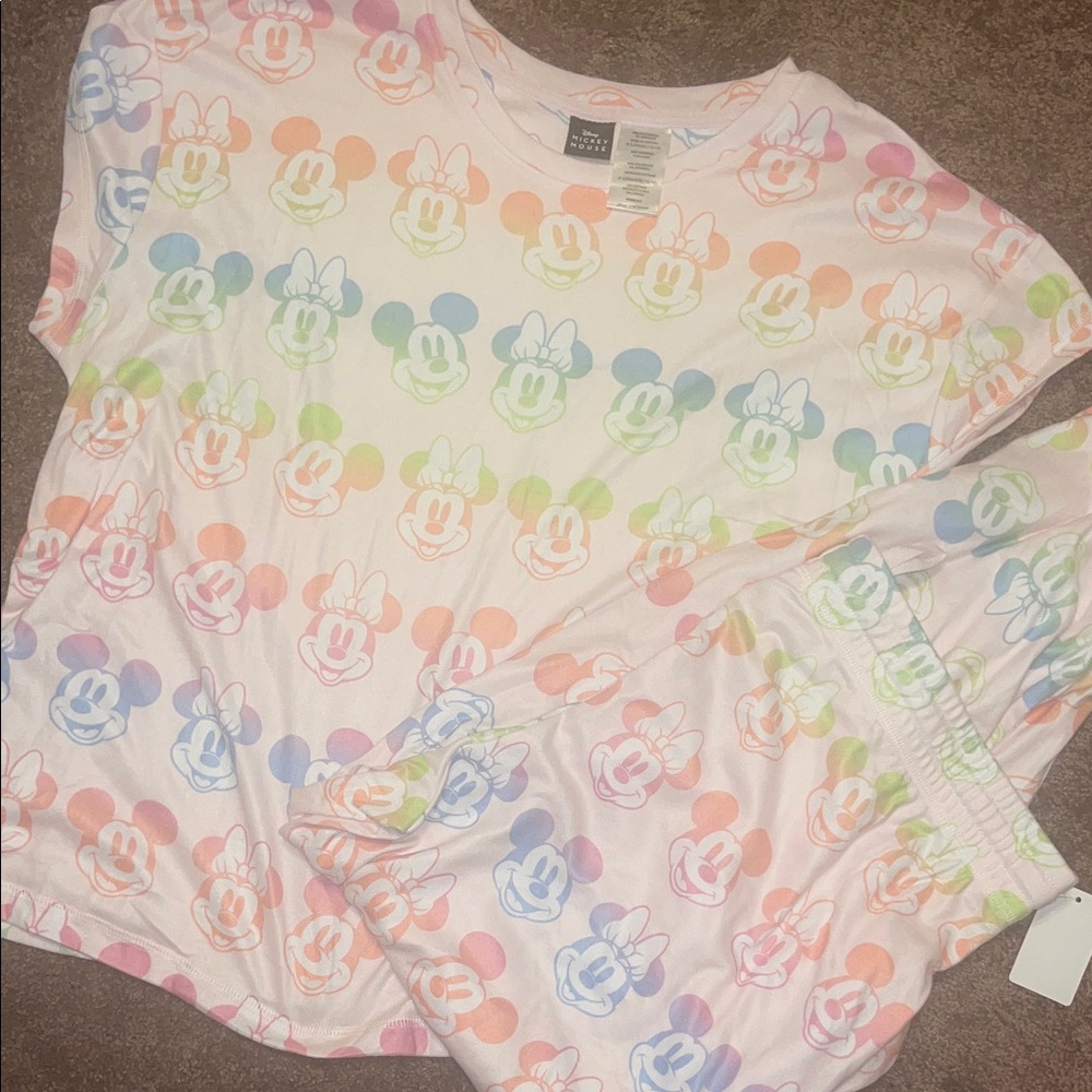 Disney Pastel Mickey Mouse Women’s Pajama Set